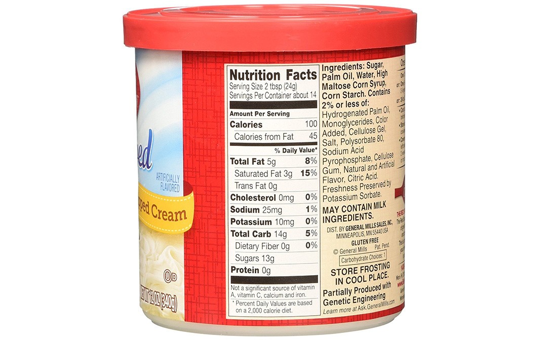 Betty Crocker Whipped Frosting, Whipped Cream   Container  340 grams